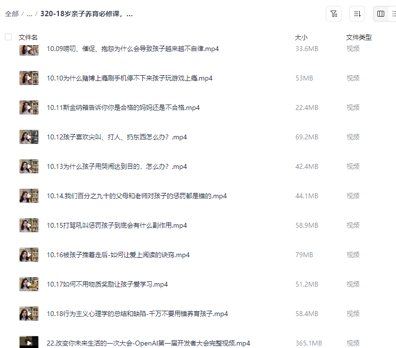 图片[2]-家长必学《0-18岁亲子养育系统课》高质量陪伴孩子成长的家庭教育指南【4.3GB】-玩嗨助吧网